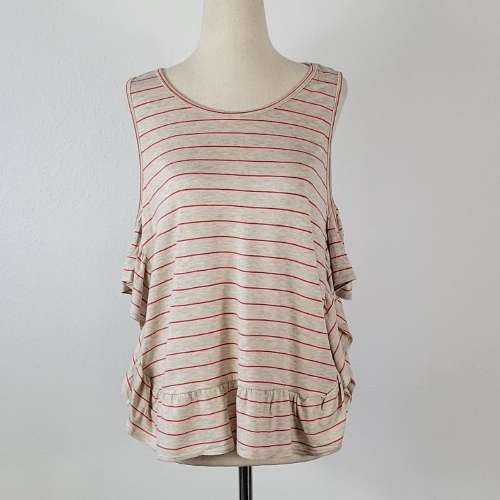 M.S.S.P. stripes tank top red Sz XL